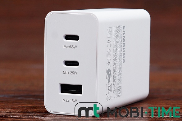 МЗП блок Sams 65W 2USB-C + 15W USB-A h/c (білий)