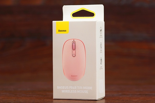 Мишка бездротова /BT Baseus F01B (рожева)