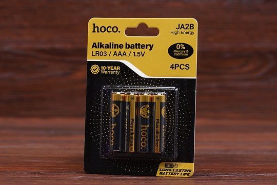 Батарейки Hoco JA2B Alkaline AAА (LR03) 4шт