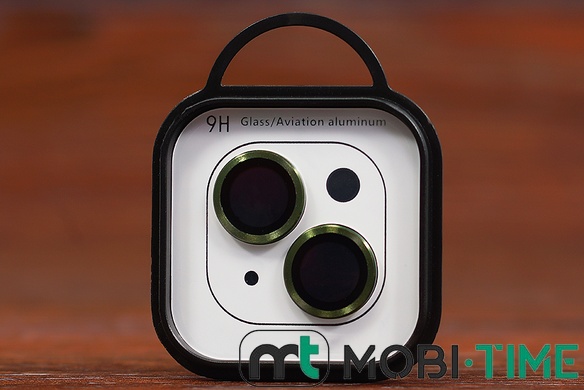 СКЛО 9H на лінзи камери iPh 15/ 15+ green