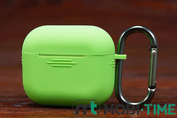 Футляр for Air Pods 3 Carrying з карабіном (green)