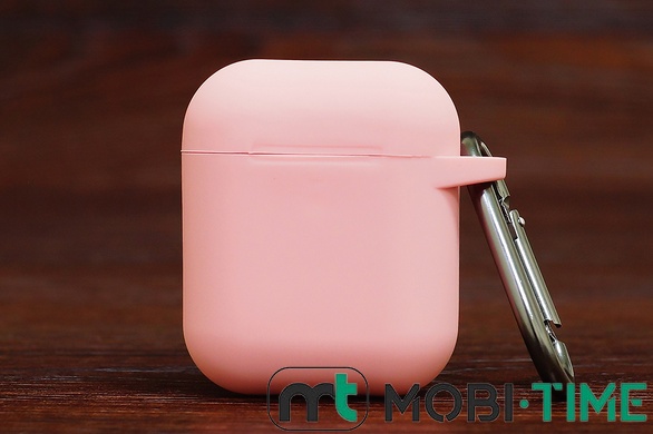 Футляр for AirPods 1/2 Carrying з карабіном (pink)