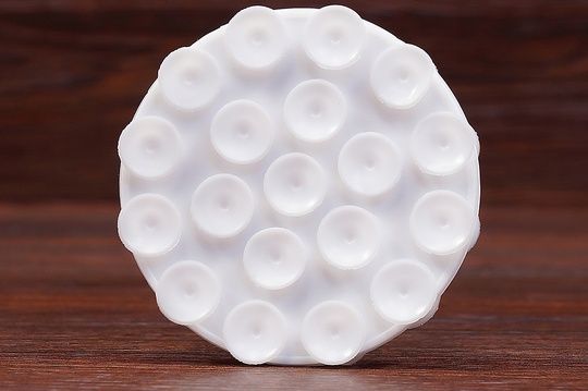 Ліппер для телефону круглий двосторонній 7x7см білий