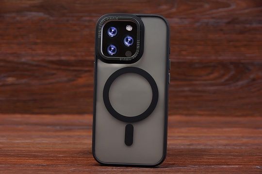 Накладка Magnetic MagSafe Matte Iph 15ProMax Black