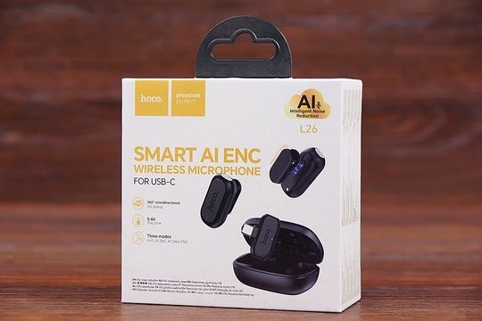 Мікрофон бездротовий Hoco L26 AI Type-C для телефона (чорний)