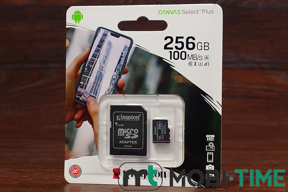 MSD 256GB Kingston Canvas Select+ A1(100Mb/s) /C10+SD