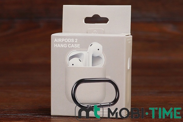 Футляр for AirPods 1/2 Carrying з карабіном (stone)