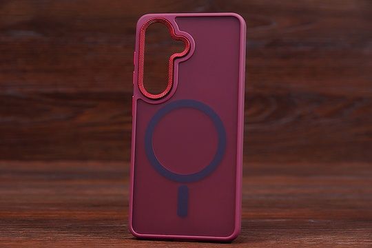 Накладка Space MagSafe Matte Sams S25Ultra maroon