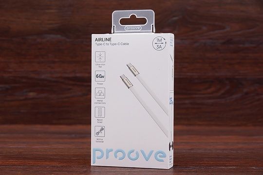 USB Кабель Type-C to Type-C Proove AirLine 60W (1m)