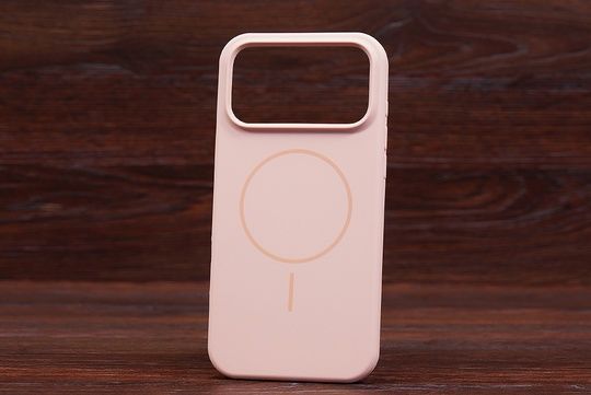 Silicone Soft Case Magsafe iPh 17ProMax Pink Sand