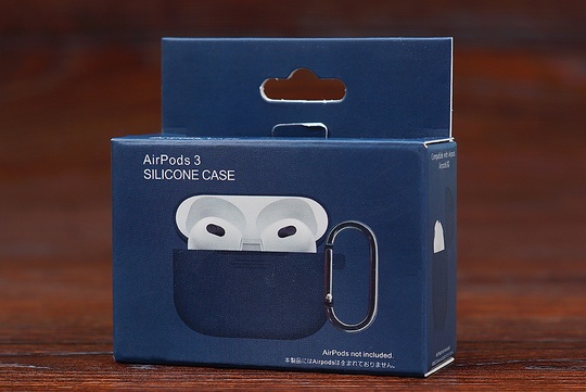 Футляр for Air Pods 3 Carrying з карабіном (dark blue)