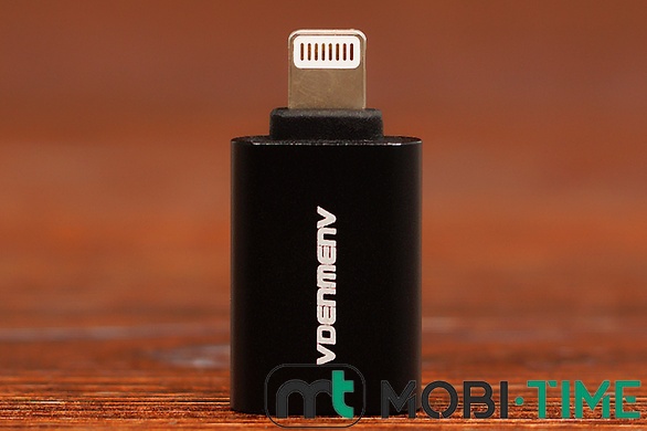 OTG Vdenmenv DU16 Lightning male на USB female (чорний)