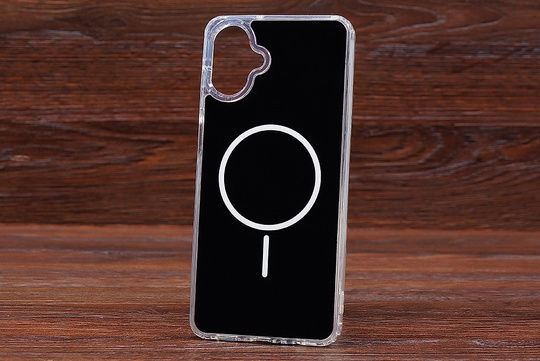 Silicone Case Phantom clear MagSafe Sams S25 Black