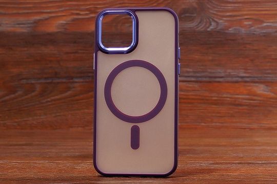 Силікон Matte Acrylic MagSafe Iphone 12/12Pro Deep purple