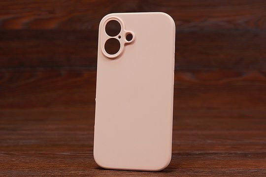 Silicone Case Close Camera (no logo) Iph 17 Pink Sand (4)
