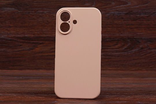Silicone Case Close Camera (no logo) Iph 16 Desert brown (77)