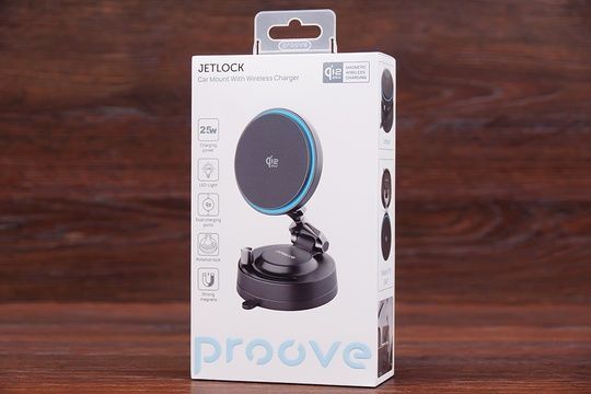 Автотримач вакуумний Proove JetLock Qi2.2 з MagSafe 25W (чорний)