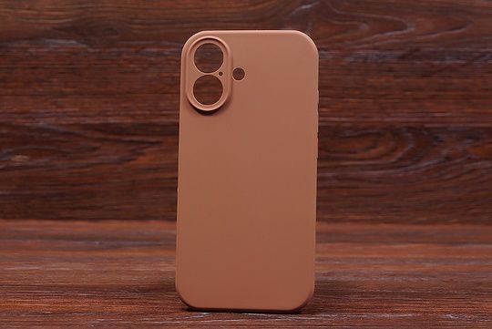 Silicone Case Close Camera (no logo) Iph 16 Dark brown (42)