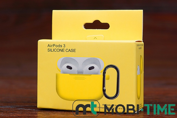 Футляр for Air Pods 3 Carrying з карабіном (yellow)