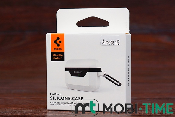 Футляр for Air Pods 1/2 Spigen (white&black)