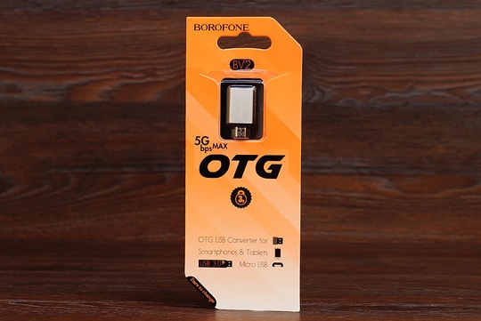 OTG Borofone BV2 Micro на USB (срібний)