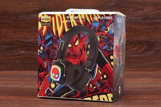 Навушники бездротові AH-816 Spiderman RGB (чорні)