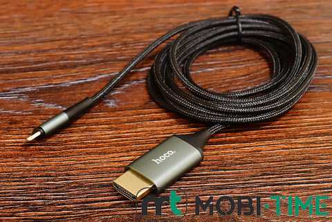ᐉ Перехідник HOCO UA15 Lightning to HDMI (2m) (чорний) за ціною 472.20 грн:  Купити Cable HDMI 00000021603 недорого в Україні