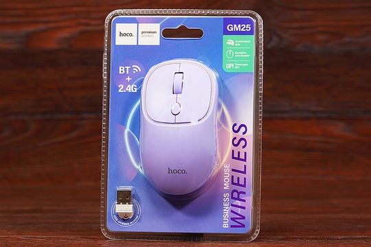 Мишка бездротова /BT Hoco GM25 (фіолетова)