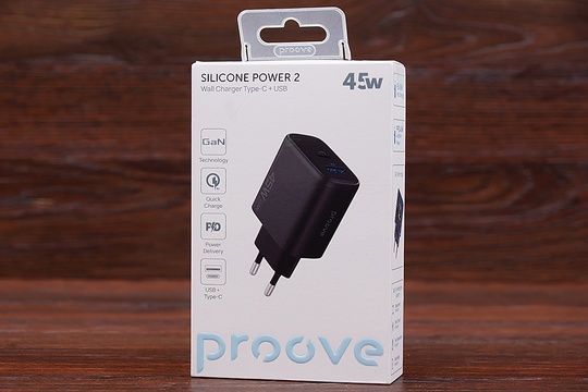 МЗП Proove Silicone Power 2 QC3.0 + PD 45W (чорний)
