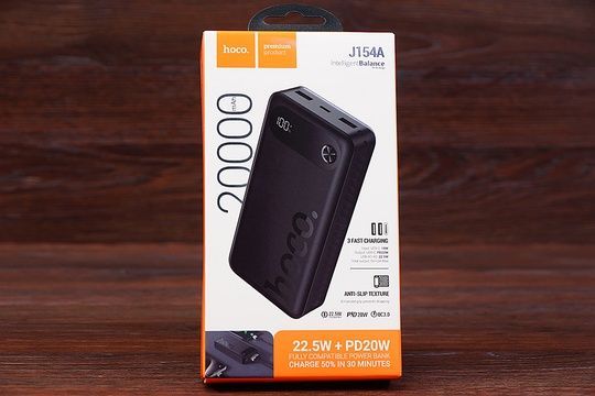 Power Bank HOCO J154A 20000 mAh QC3.0+PD 22.5W (чорний)