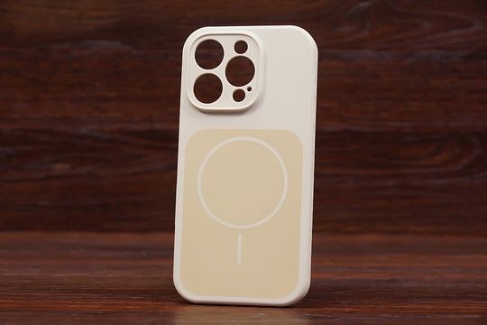 Silicone Soft Back Close Magsafe iPh 14Pro Milk