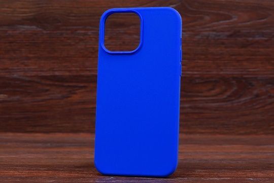 Silicone Case (no logo) Iph 13ProMax Shiny Blue (44)