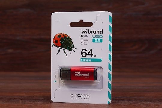 Флешка 64GB USB3.2 Wibrand Gen1 Ladybug