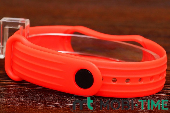 Браслет MI Band 3/4 Silicone Ribbed Red (14)