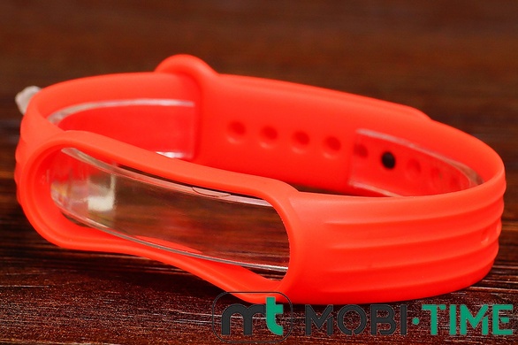 Браслет MI Band 3/4 Silicone Ribbed Red (14)