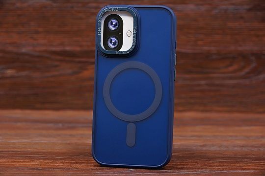 Накладка Magnetic MagSafe Matte Iph 16 Dark Blue