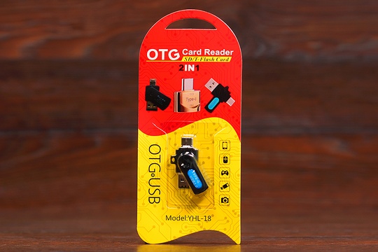 OTG/Кардрідер YHL-18 Type-C на USB (чорний)