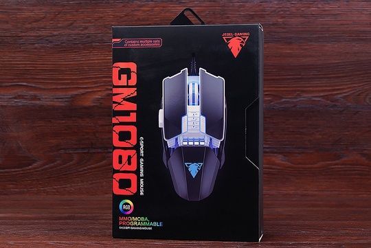 Мишка дротова ігрова JEDEL GM1080 RGB (чорна)