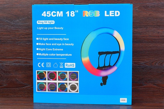 Кільцева лампа 45см RGB LJJ45 (з тримачем 3шт)