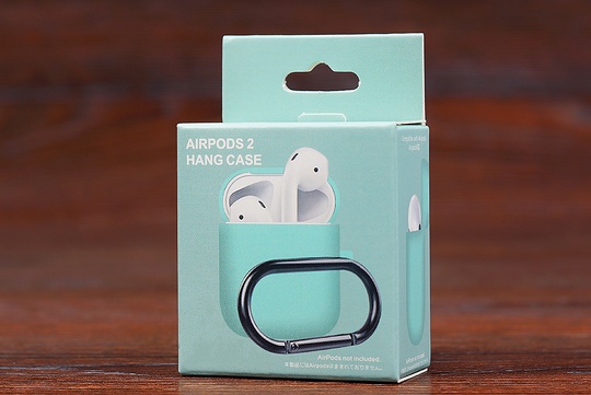 Футляр for AirPods 1/2 Carrying з карабіном (sea blue)