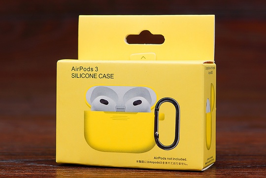 Футляр for Air Pods 3 Carrying з карабіном (canary yellow)