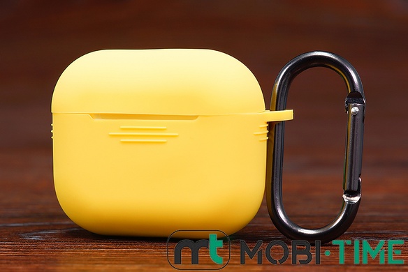 Футляр for Air Pods 3 Carrying з карабіном (canary yellow)