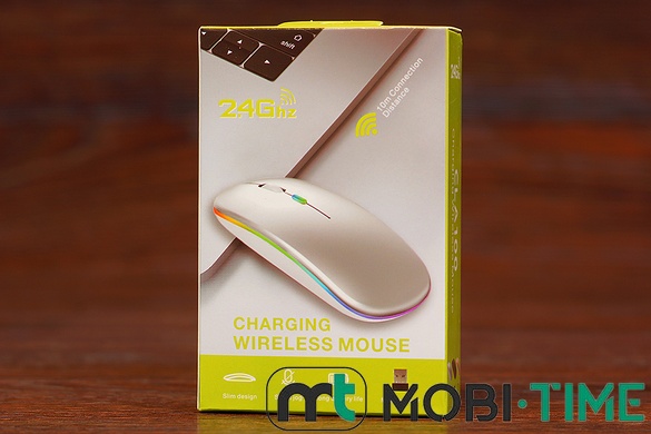 Мишка бездротова CLA100 RGB акумуляторна (срібна)
