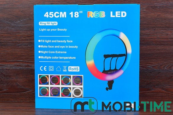 Кільцева лампа 45см RGB LJJ45 (з тримачем 3шт)