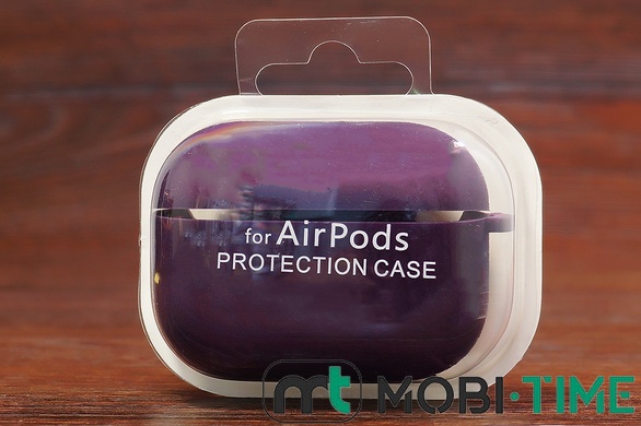 Футляр for Air Pods Pro з мікрофіброю (plum)