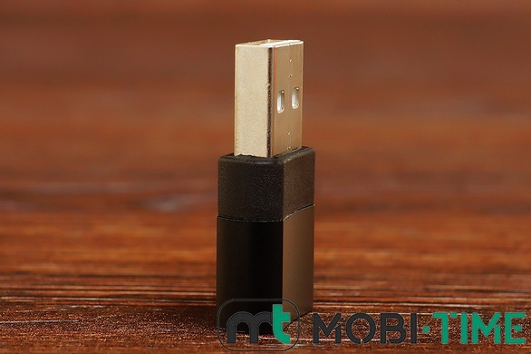 Перехідник HOCO UA17 USB male to Type-C female (чорний)