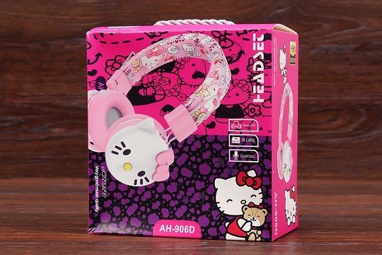 Навушники бездротові AH-906D Hello Kitty (рожеві)