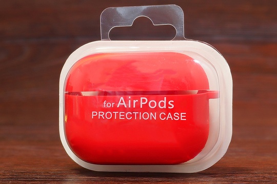 Футляр for Air Pods Pro з мікрофіброю (red)