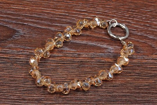 Браслет-брелок універсальний Crystal gold drop