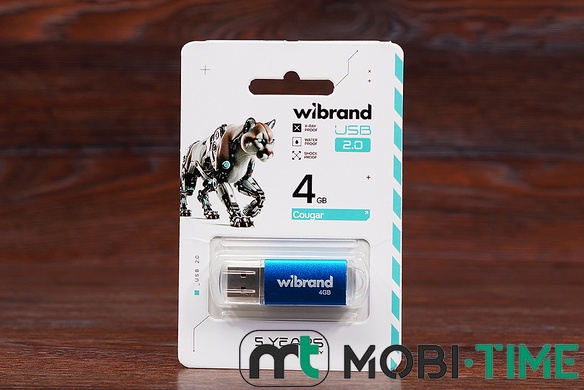 Флешка 4GB Wibrand Cougar